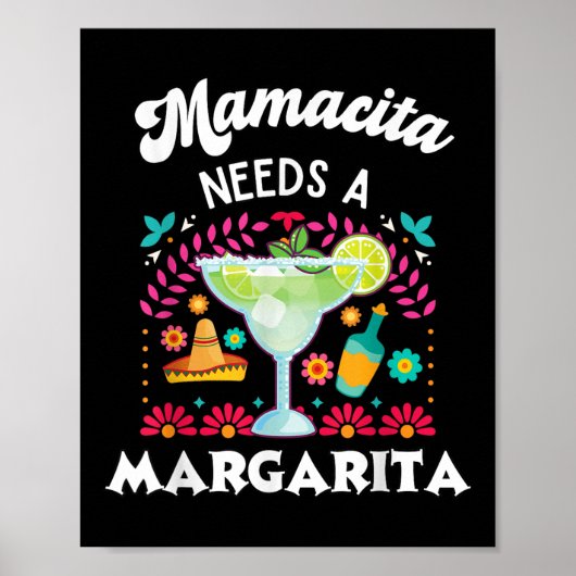 Mamacita Needs A Margarita - Cinco De Mayo おもしろい - ポスター (正面)