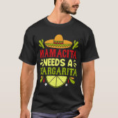 Mamacita needs a margarita cinco de mayo typograph tシャツ (正面)