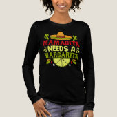 mamacita-needs-margarita-cinco-de-mayo-typography- トライブレンドＴシャツ (正面)