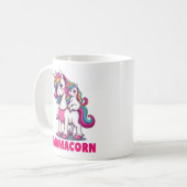 Mamacorn – 魔法の一角獣ママ コーヒーマグカップ (正面左)