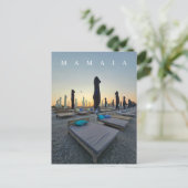 Mamaia Beach in the evening postcard ポストカード (スタンド正面)