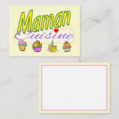 Mamam cuisine des gâteaux sur carte à écrire. ノートカード (正面/裏面)