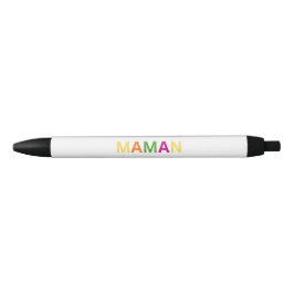 "MAMAN" Cute Pastel Colorful Pen 黒ボールペン