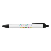 "MAMAN" Cute Pastel Colorful Pen 黒ボールペン (トップ)