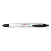 "MAMAN" Cute Pastel Colorful Pen 黒ボールペン (裏面)