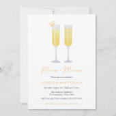 MamasとMimosas Momosa Baby ShowerまたはSip & See 招待状 (正面)