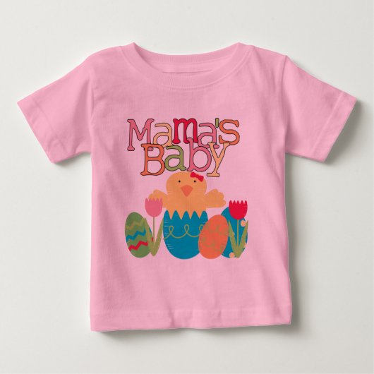 Mama'sベビー – ガールシック復活祭Tシャツ&ギフト ベビーTシャツ (正面)