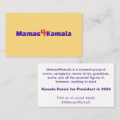 Mamas4Kamalaカード 名刺 (正面/裏面)