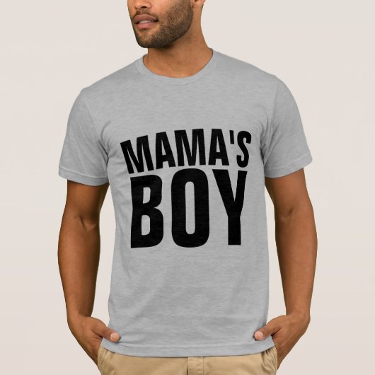 MAMA'S BOYメンズTおもしろいシャツ Tシャツ (正面)