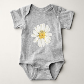 Mama's Little Blossom Cute Daisy Grey ベビーボディスーツ