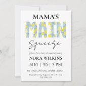 Mama's main squeeze citrus baby shower invitation 招待状 (正面)