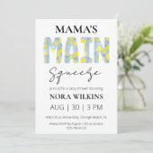 Mama's main squeeze citrus baby shower invitation 招待状 (スタンド正面)