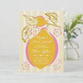 Mama's Main Squeeze Lemon Baby Shower 招待状 (スタンド正面)
