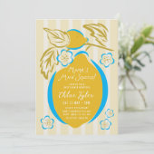 Mama's Main Squeeze Lemon Baby Shower 招待状 (スタンド正面)
