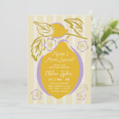 Mama's Main Squeeze Lemon Baby Shower 招待状 (スタンド正面)