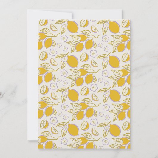 Mama's Main Squeeze Lemon Baby Shower 招待状 (裏面)