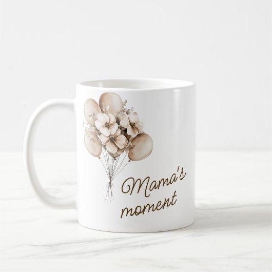 Mama's moment Coffee Mug with Name コーヒーマグカップ (左)