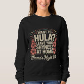 Mama's Night Out Hula— Fun Tropical Graphic スウェットシャツ (正面)