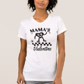 Mama's Valentine Retro Heart T-Shirt, Cute  Tシャツ (正面)