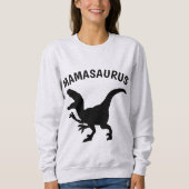 Mamasaurusおもしろい、ママ用Tシャツ スウェットシャツ (正面)