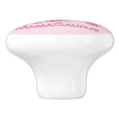 MamaSaurusのTレックスおよび女の赤ちゃんの恐竜 セラミックノブ (側面)