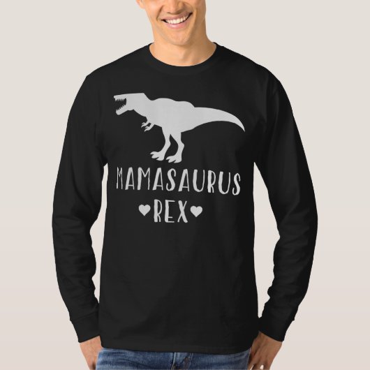 Mamasaurusレックス母の日かわいい母 Tシャツ (正面)