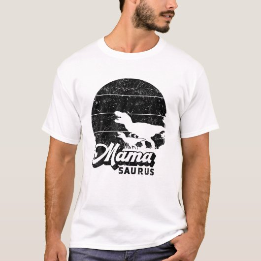 Mamasaurus Dino Mama恐竜ファミリーママディーノマーム Tシャツ (正面)