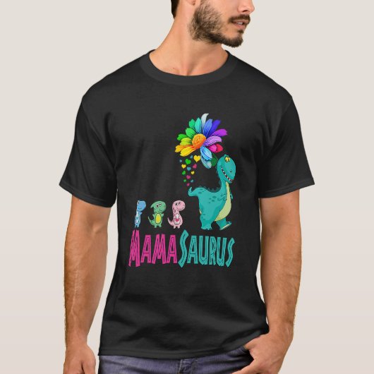 Mamasaurus Dinosaur  Family Saurus Matching Tシャツ (正面)