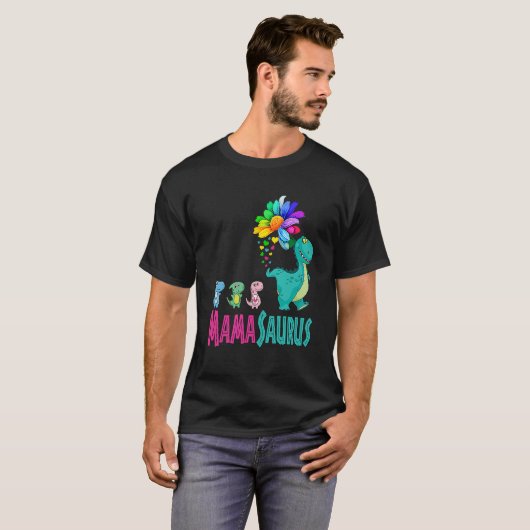 Mamasaurus Dinosaur  Family Saurus Matching Tシャツ (正面フル)
