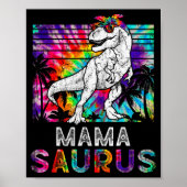 Mamasaurus Dinosaur Mama Saurus Family Matching Ti ポスター (正面)