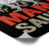 Mamasaurus Dinosaur Mama Saurus T Rex Funny Family ポスター (角)