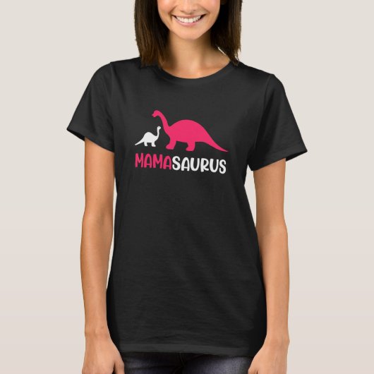 Mamasaurus Mama Saurus Mothers Day Tシャツ (正面)