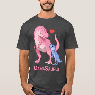Mamasaurus Mommy男の赤ちゃんTRex恐竜 Tシャツ