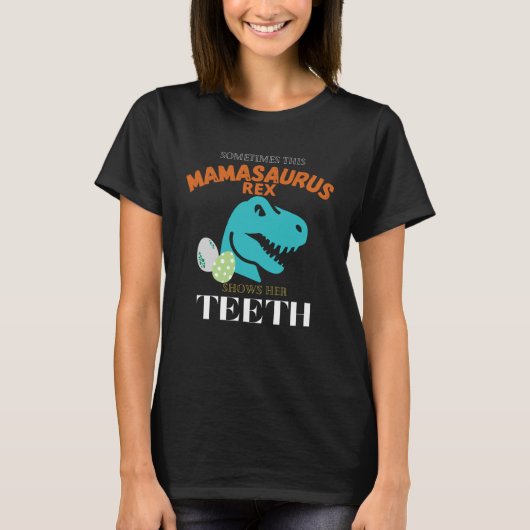 Mamasaurus rex Dinosaur  Mama Saurus Family Matchi Tシャツ (正面)