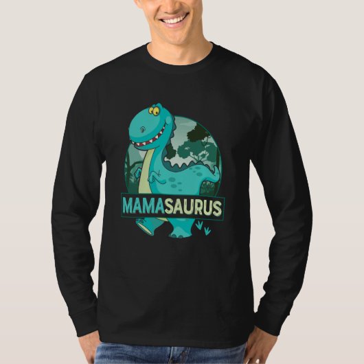 Mamasaurus Rex Dinosaur Mama Saurus Family Matchin Tシャツ (正面)