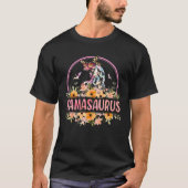 Mamasaurus Rex Mom Dinosaur Leopard Flower Rex Mam Tシャツ (正面)