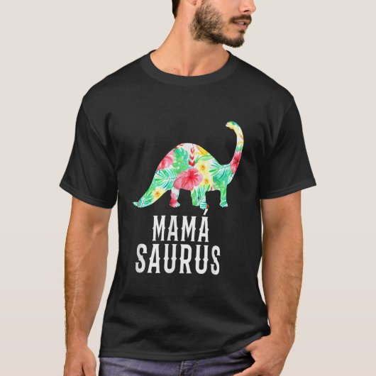Mamasaurus Saurus Mama Tropical Reとの混乱を避ける Tシャツ (正面)