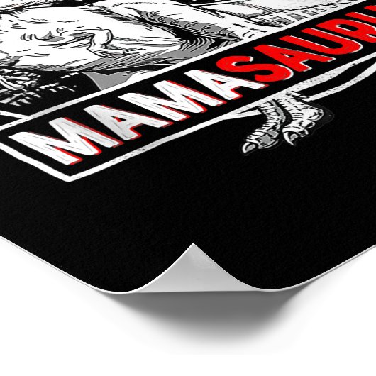 Mamasaurus Tレックスおもしろい恐竜の母の日 ポスター (角)