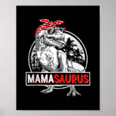 Mamasaurus Tレックスおもしろい恐竜の母の日 ポスター (正面)