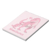 MamaSaurus T-レックスとベビーガール恐竜 ノートパッド (回転)