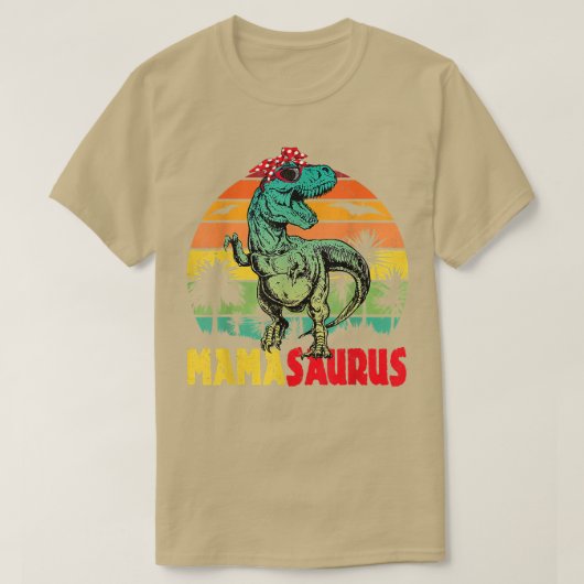 Mamasaurus T re Dinosaurus おもしろい Mama Saurus Mothe Tシャツ (デザイン正面)