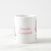 MamaSaurus T-Rex and Baby Boy Dinosaurs コーヒーマグカップ (中央)