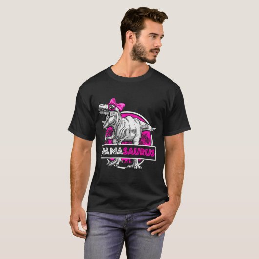 Mamasaurus T-rex Matching Funny Mother Saurus Dino Tシャツ (正面フル)