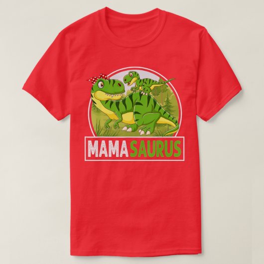Mamasaurus Trex恐竜MamaSaurusファミリー Tシャツ (デザイン正面)