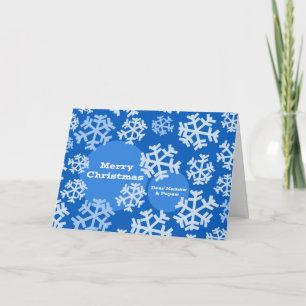 MamawとPapawのクリスマス、雪片 シーズンカード