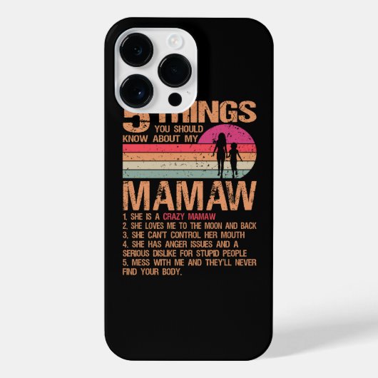 Mamawの母D iPhoneケース (裏面)