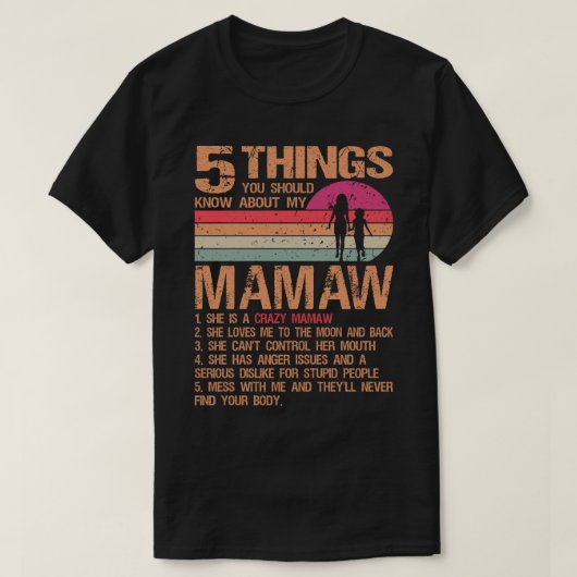 Mamawの母D Tシャツ (デザイン正面)