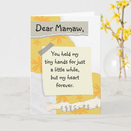 Mamawの祖父母の日とカスタム カード (黄色い花)