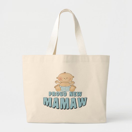 Mamawの誇りを持ったで新しいTシャツ ラージトートバッグ (正面)