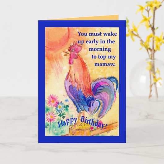 mamawの誕生日 カード (黄色い花)